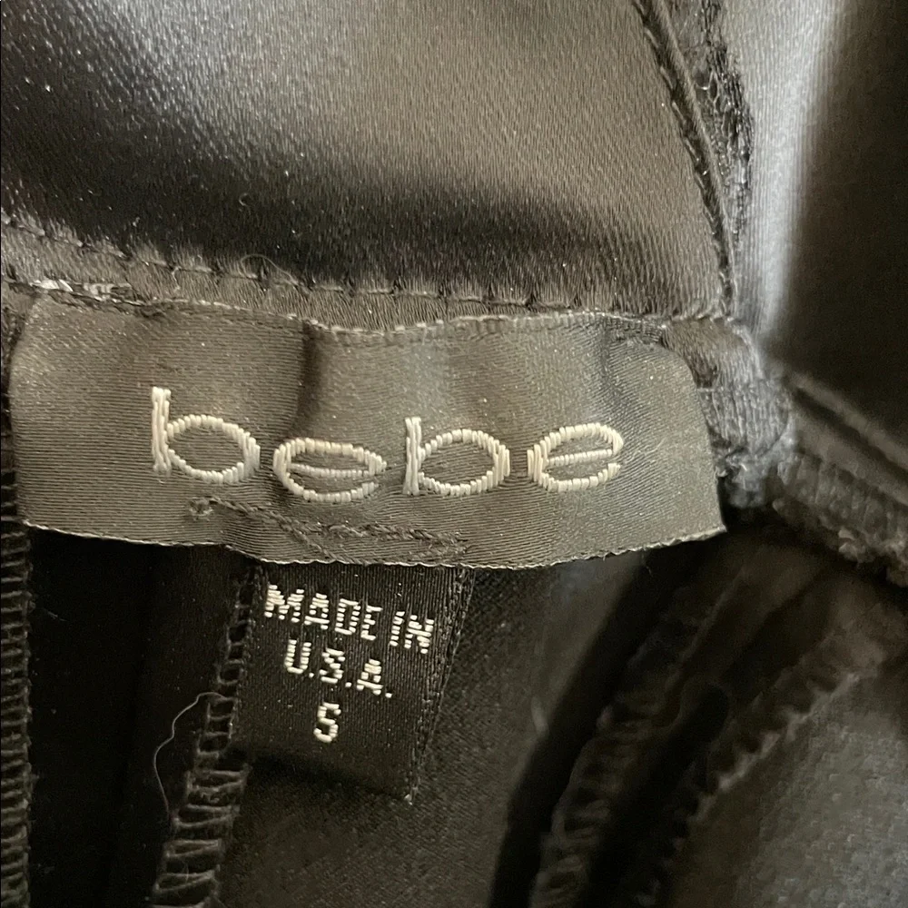 bebe Black V-Neck Midi Dress Made in USA beautiful quality - Picture 2 of 4